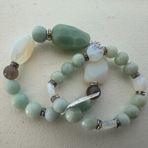 Retired Kiam Collection Stone Stretch Beach Bracelet Set from Lia Sophia.